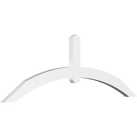Ekena Millwork Archdale Architectural Grade PVC Gable Bracket, 72"W x 24"H x 2"D x 4"F, 8/12 Pitch GBP072X24X0204ARC00